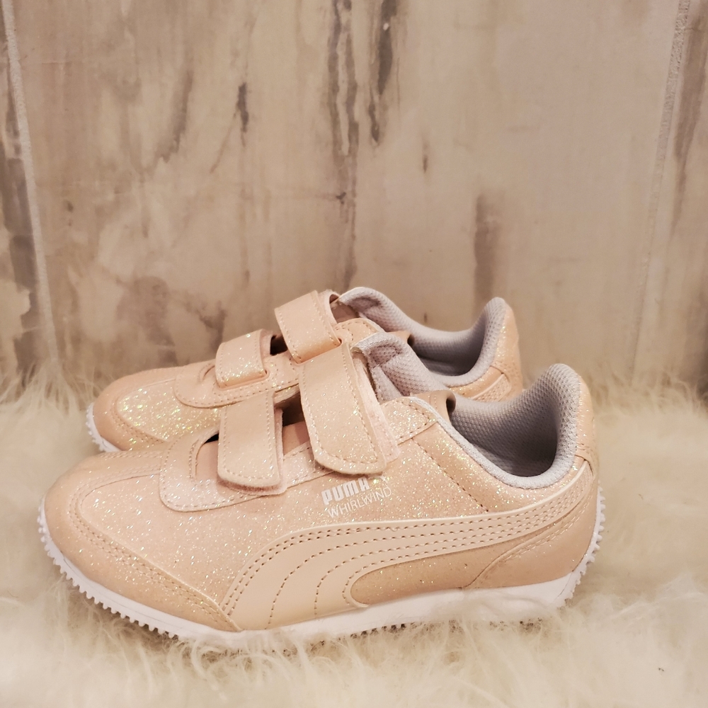 Girls Puma Pink Glitter Tennis Shoes NWT